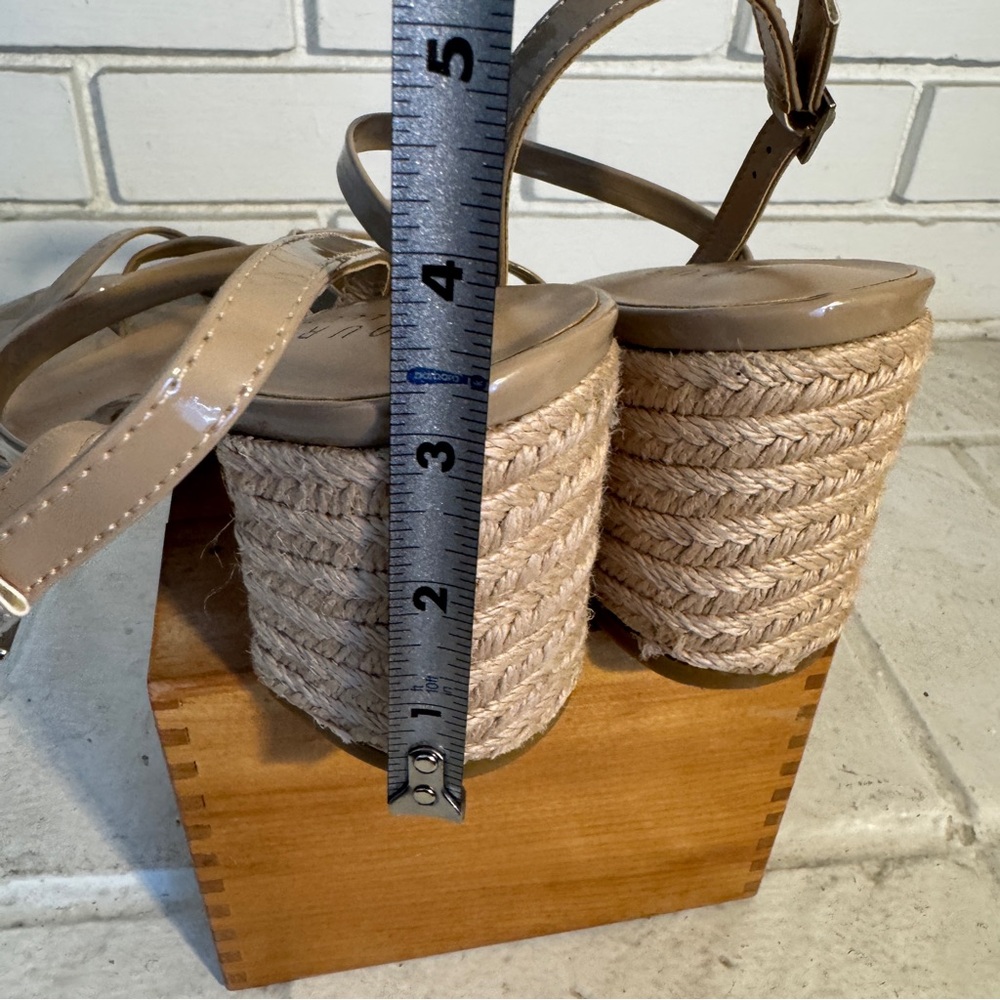 Journee Collection Olivina Jute Block Heel Slingback Sandal Women’s Size 8 - Picture 4 of 9
